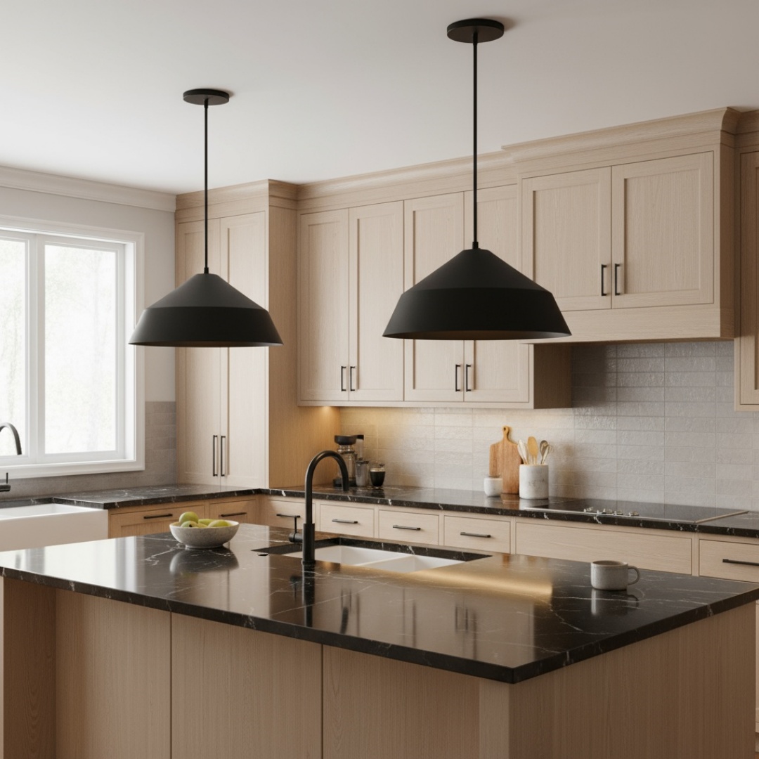 22 Inch Diameter Integrated LED Black Pendant 7