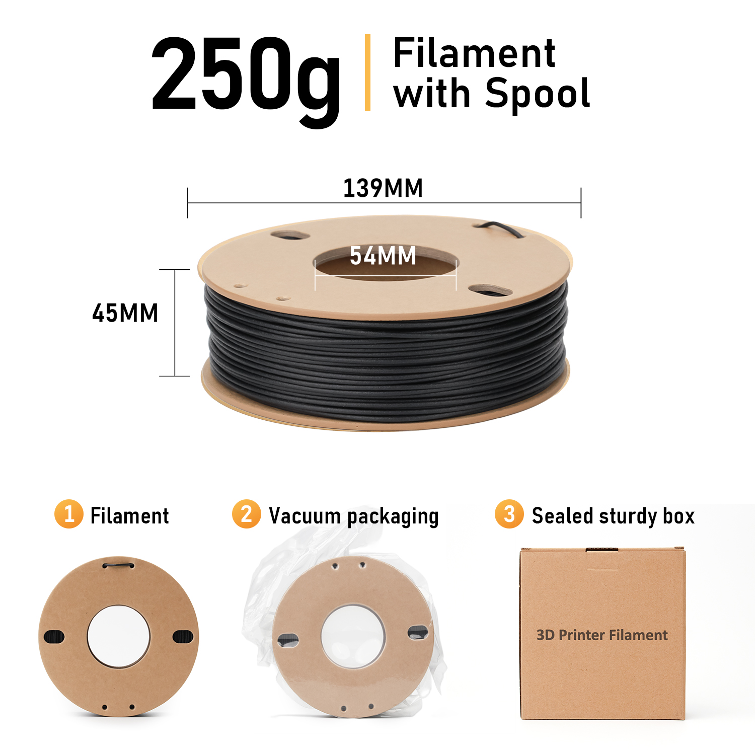 PETG-CF Engineering Filament, 15 Percent Carbon Fiber Reinforced 3D Printer Material, Strong Rigid Filament For Functional Parts
