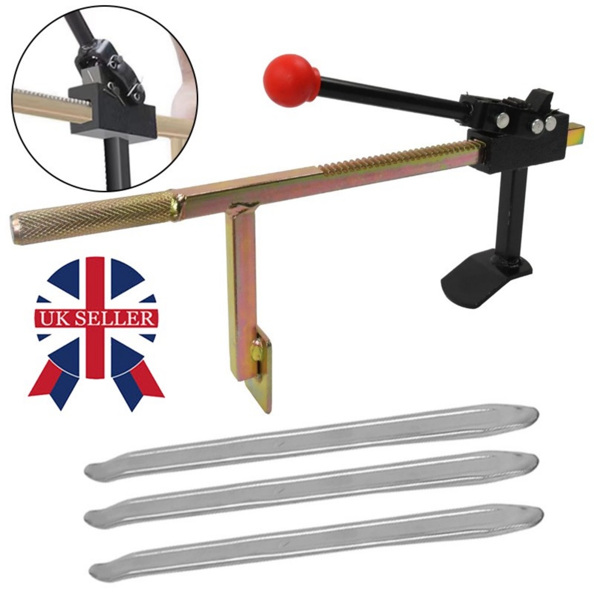 Portable Manual Tire Changer Bead Breaker Levers Garage Tool For Car Motorcycle — image 6
