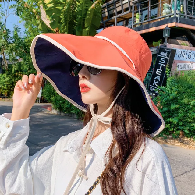 Sun Protection Sun Hat Travel All match Hat Orange - Shop at LoveMi