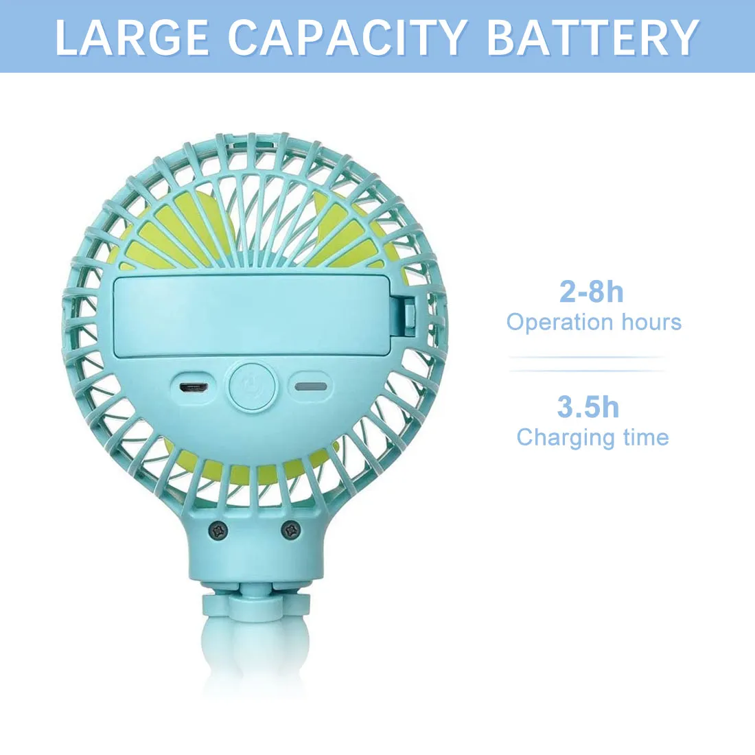 Octopus Deformed Folding Fan New USB Charging Mini Handheld Stroller Bed Small Fan Portable – image 6