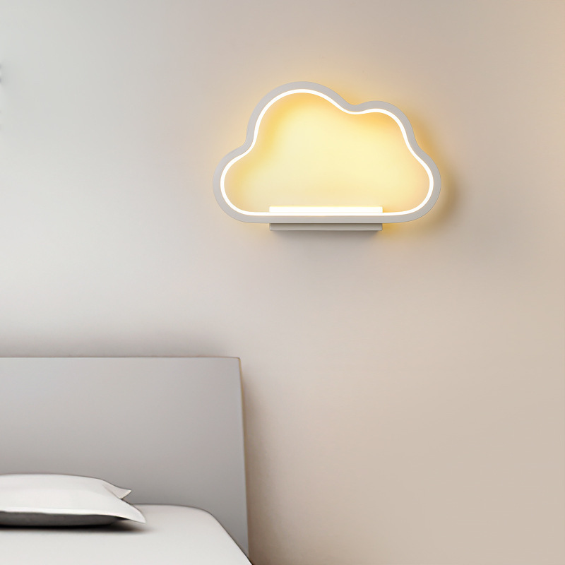 Title 1, Kinderkamer Wolken LED Wandlamp, Eenvoudige Bed...