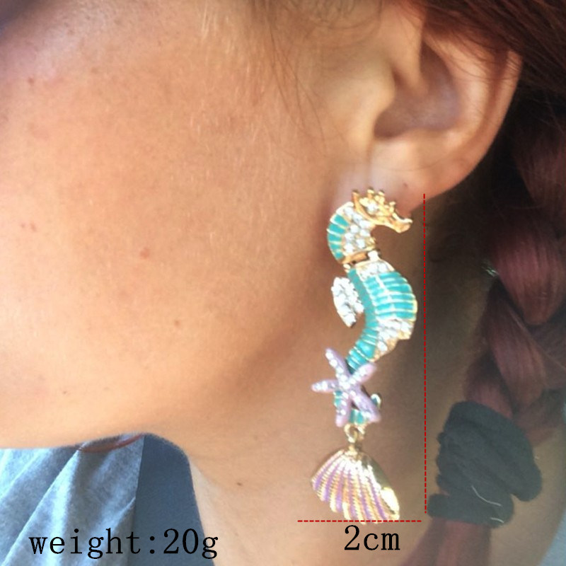 Women's Alloy Colorful Cool And Elegant Ear Studs
