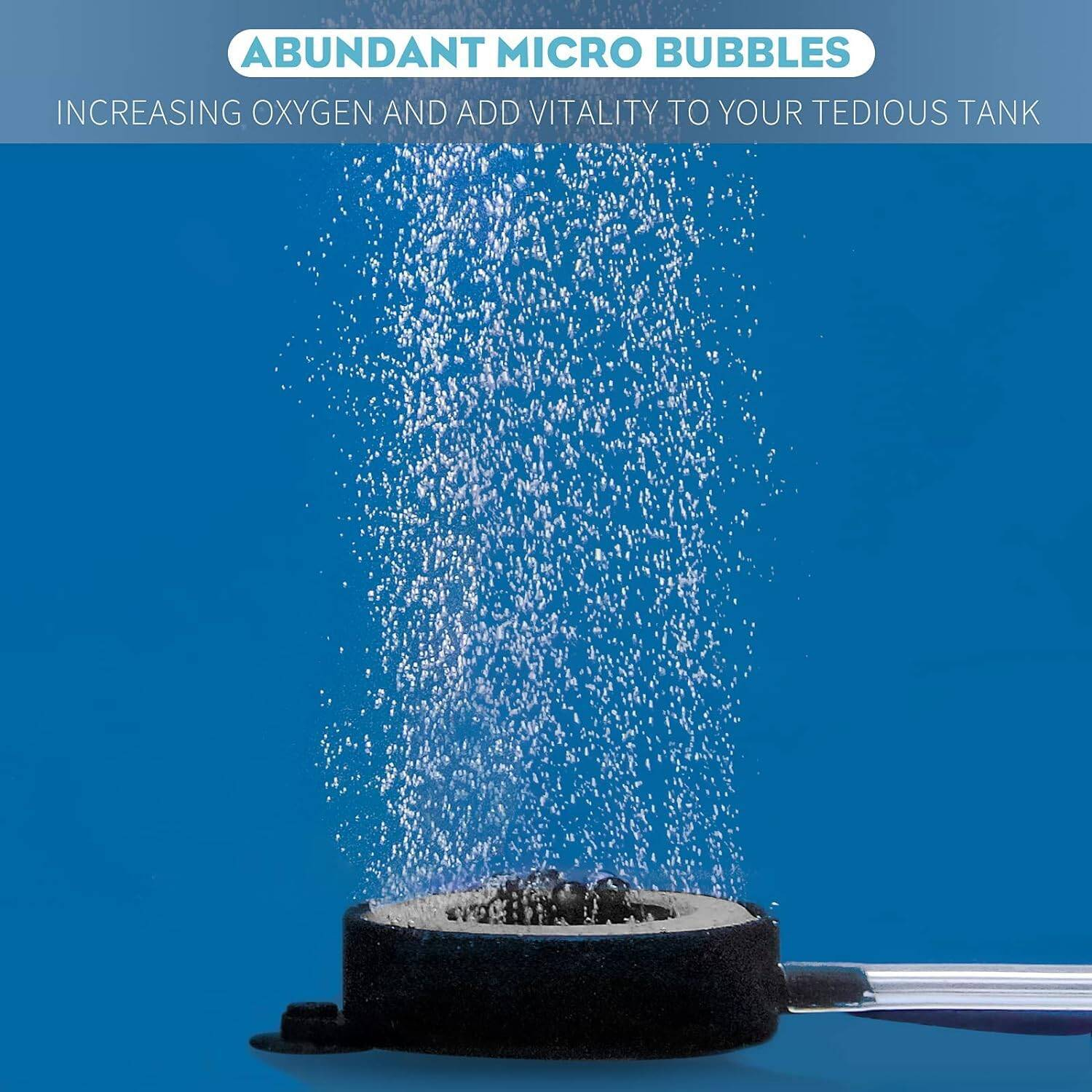 Fish Tank Bubbler With 6-Color Auto Changing LED Lights Aquarium Bubbler Stone... 6