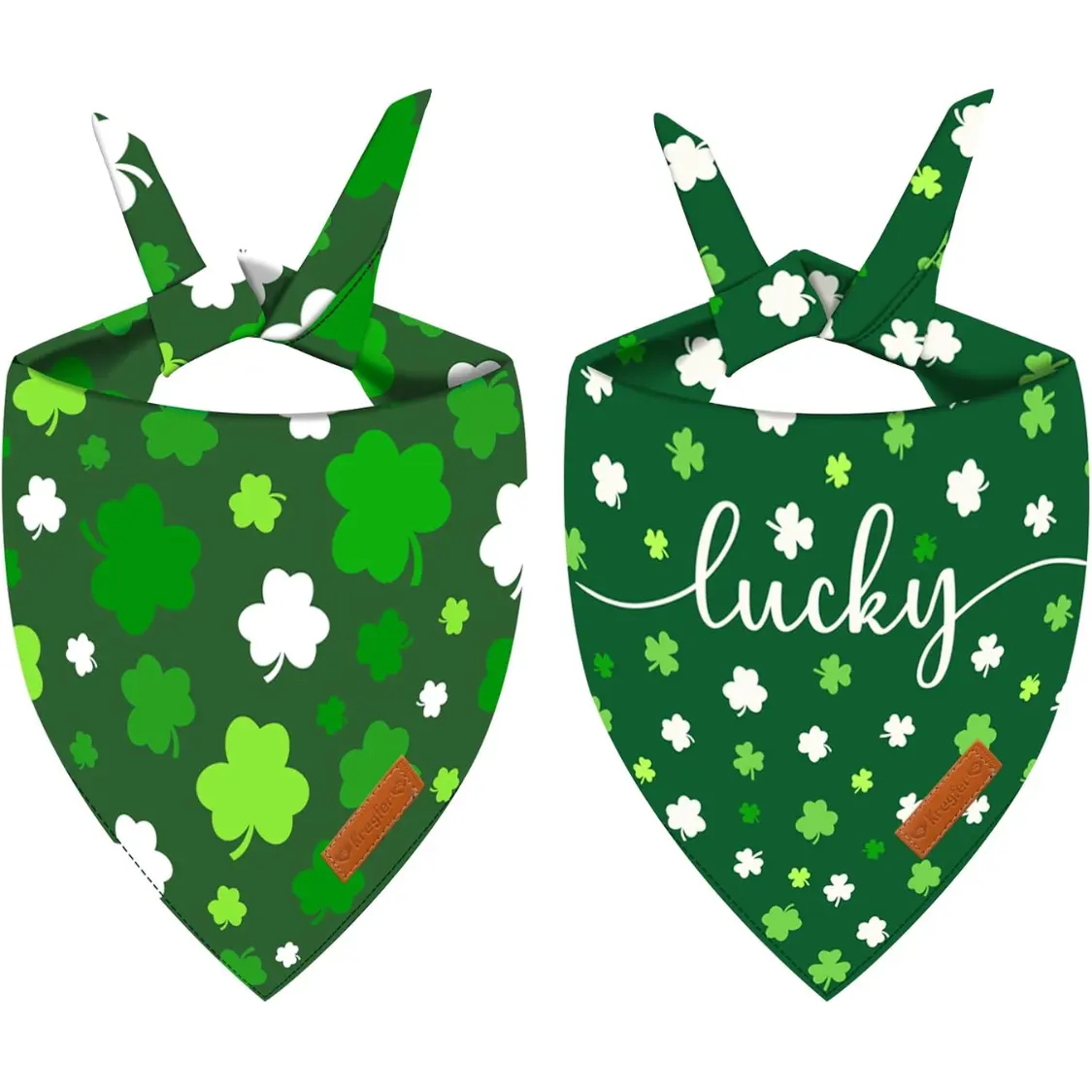 St. Patrick's Day Dog Bandanas, Double-Sided Reversible