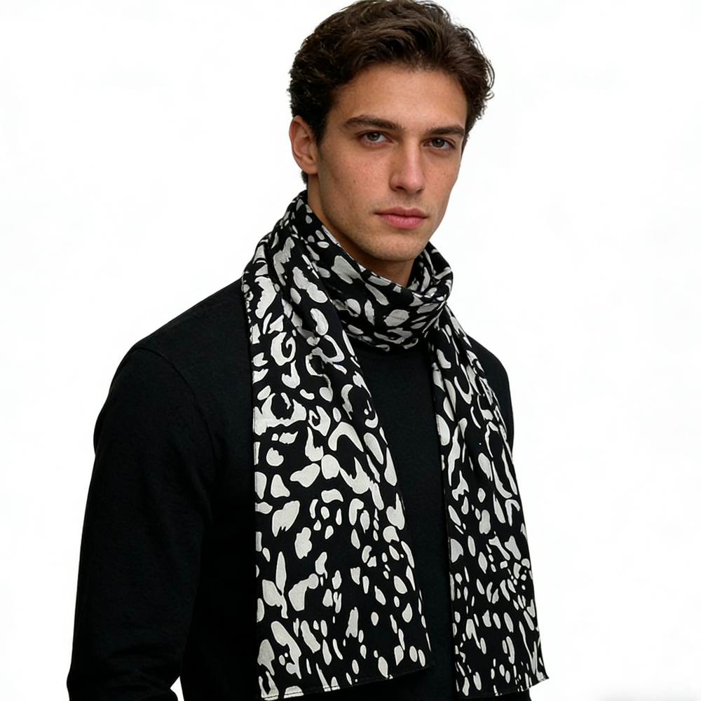 2pcs Abstract Long Scarf,Gallery Opening Bold Abstract Print Makes Artistic Statement,vacation,daily Life,evening Party,Office Appropriate Subtlety For Women Men