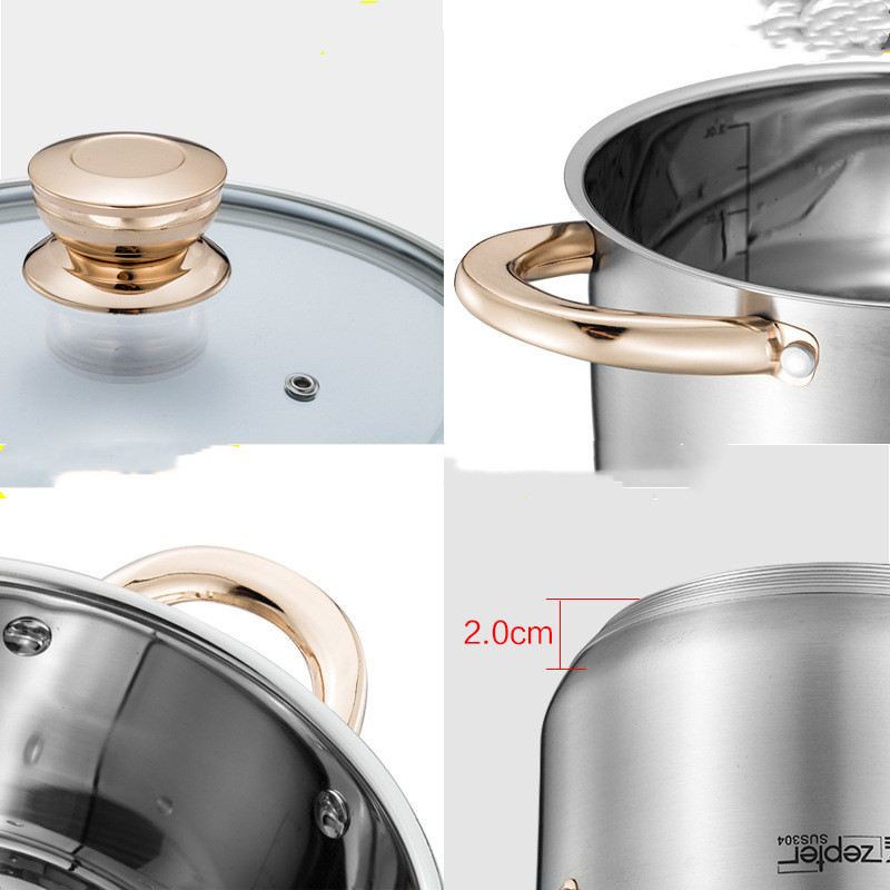 Title 6, Thickened Double Bottom 304 Stainless Steel sSm...