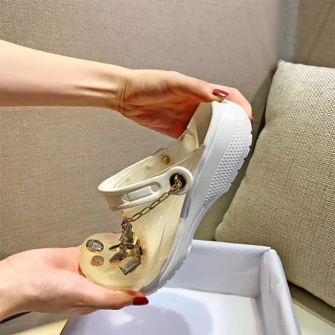 Sandals Women Platform Jelly Shoes Transparent Rain Boots