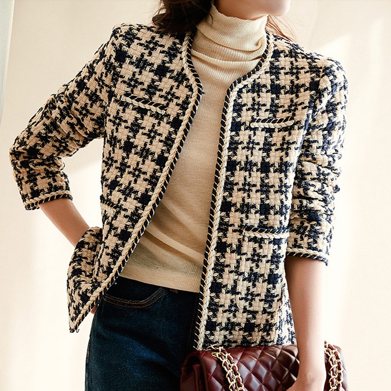 Classic Style Soft Tweed Coat For Women - Image 2