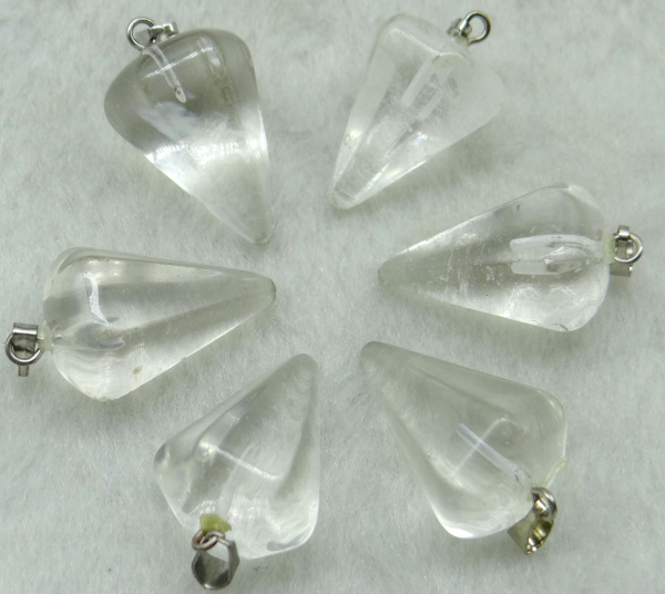 Natural Stone Agate Hexagonal Cone Pendant White Glass - Shop at LoveMi