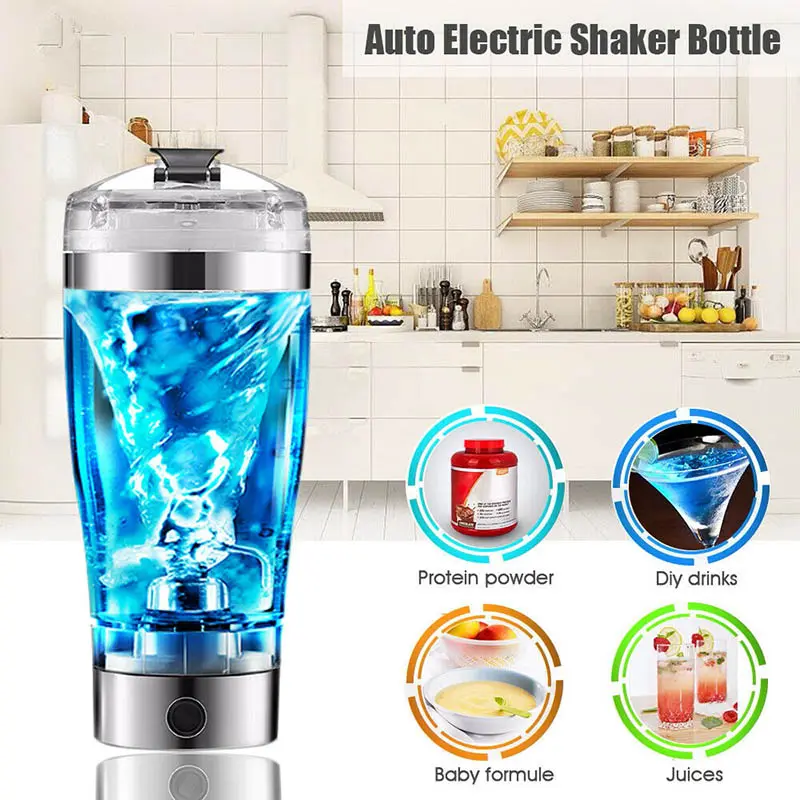 Electric Protein Shake Stirrer USB Bottle Milk Coffee Blender