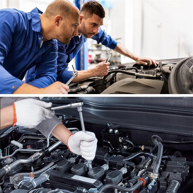 52Pcs Metric Socket Set 1&4 Drive Repair Tool Ratchet Torx Wrench Kit With Case