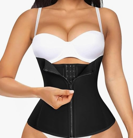 Zipper Waist Trainer Blk - Shop at LoveMi