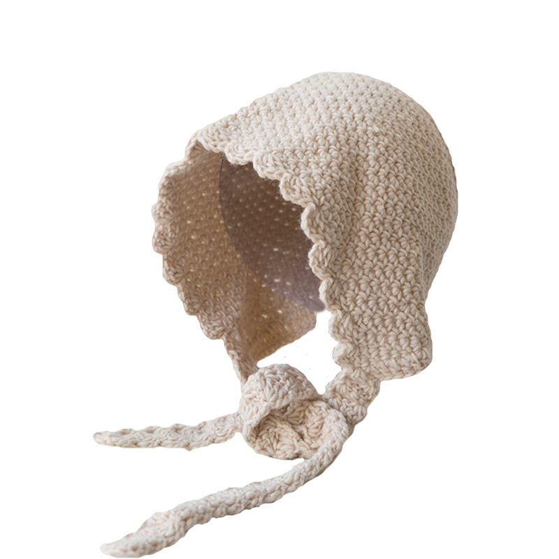 Women's Lace Knitted Lei Feng Hat Beige - Shop at LoveMi