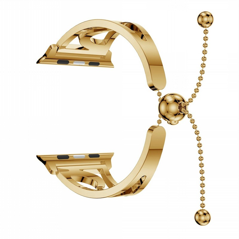 سوار نسائي بتصميم الساعة الفارغة مع حزام معدني