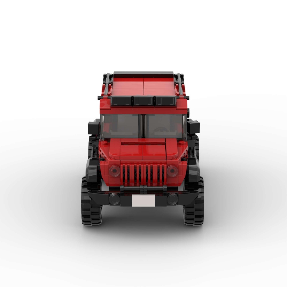 405PCS Red SUV Car Toy Building Set,Off-Road Car Building Bricks Building Blocks,DIY Vehicles For Kids And Adults