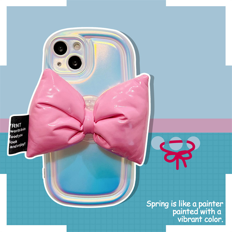 Anti-fall Laser Big Bow Girl Mobile Phone Case