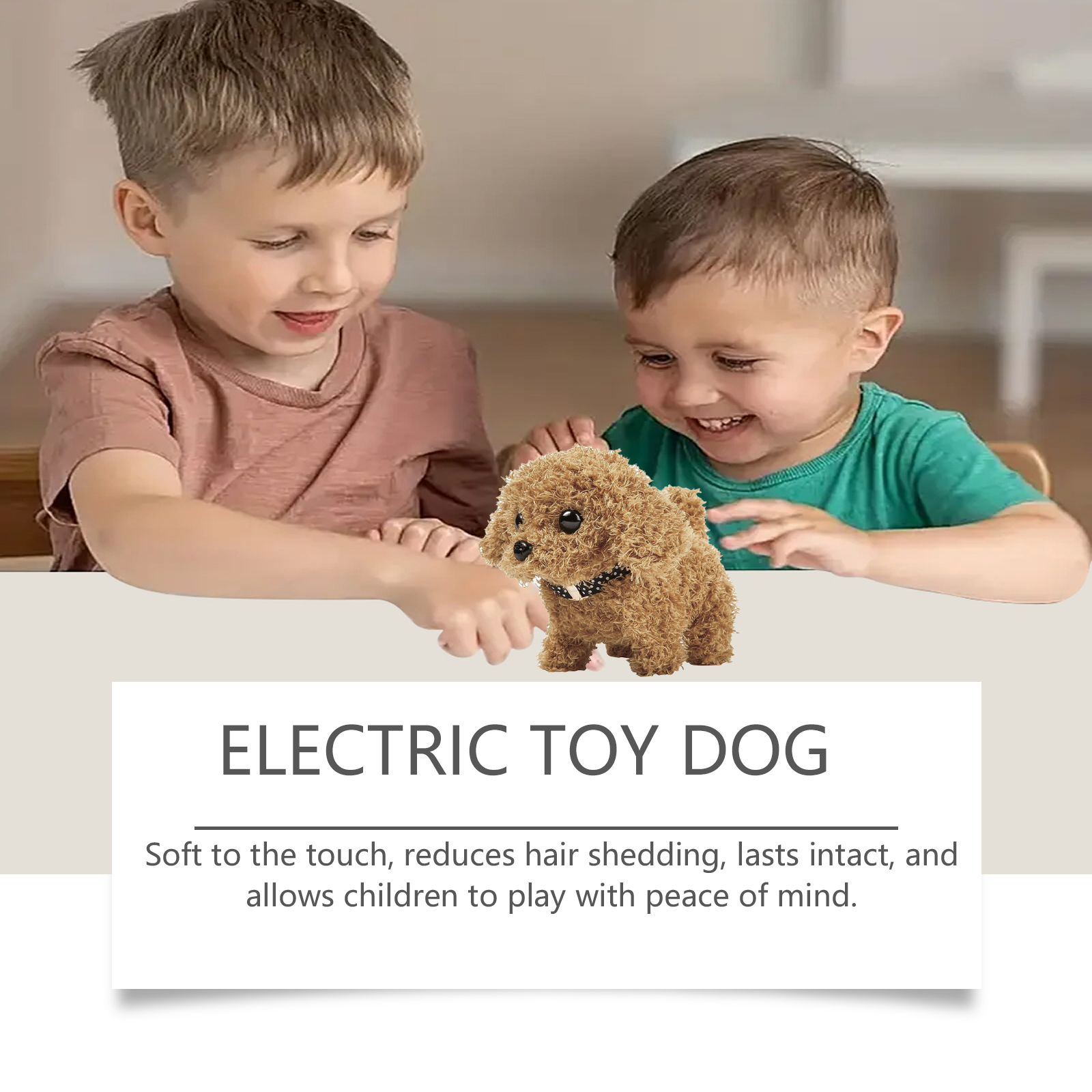 Cute Electric Plush Toy Dog, Interactive Realistic Puppy Toy For Kids thumbnail 5