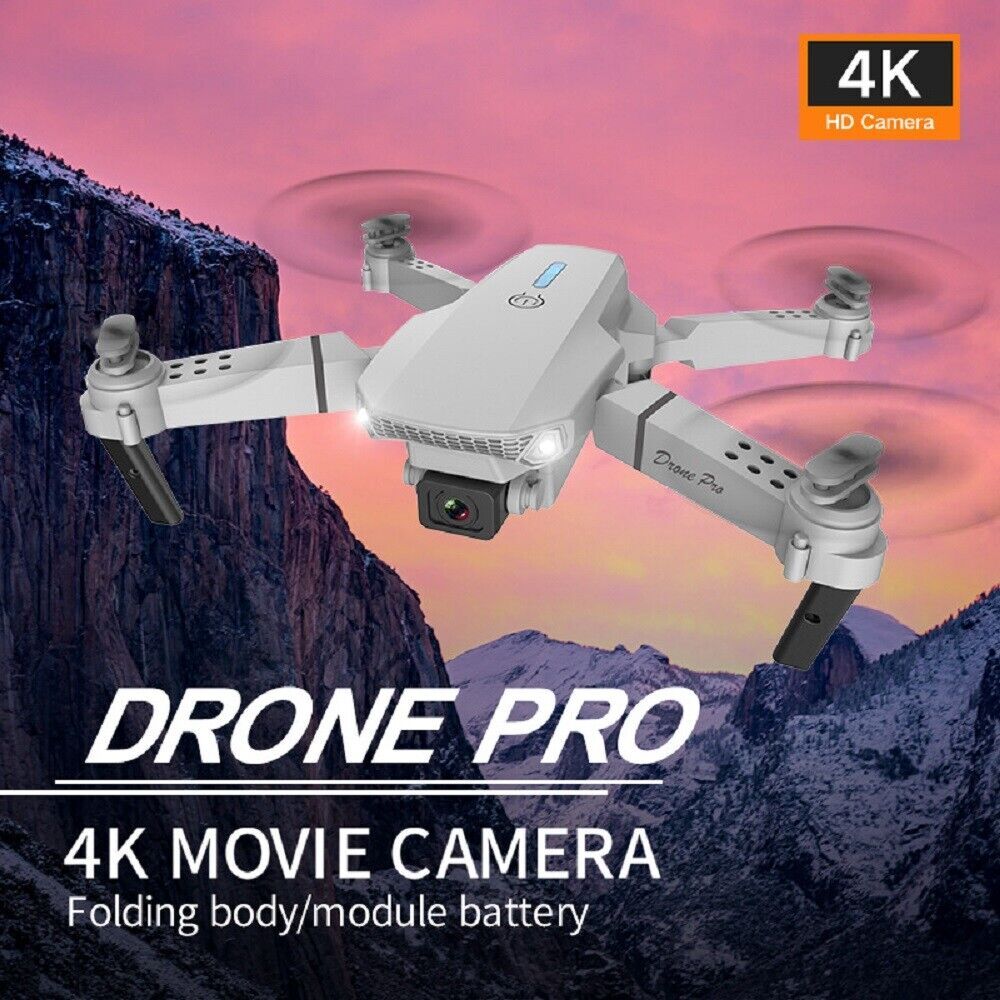 3 Batteries Pro Drone 4K Selfie Camera Wifi Fpv Foldable Rc Quadcopter UK