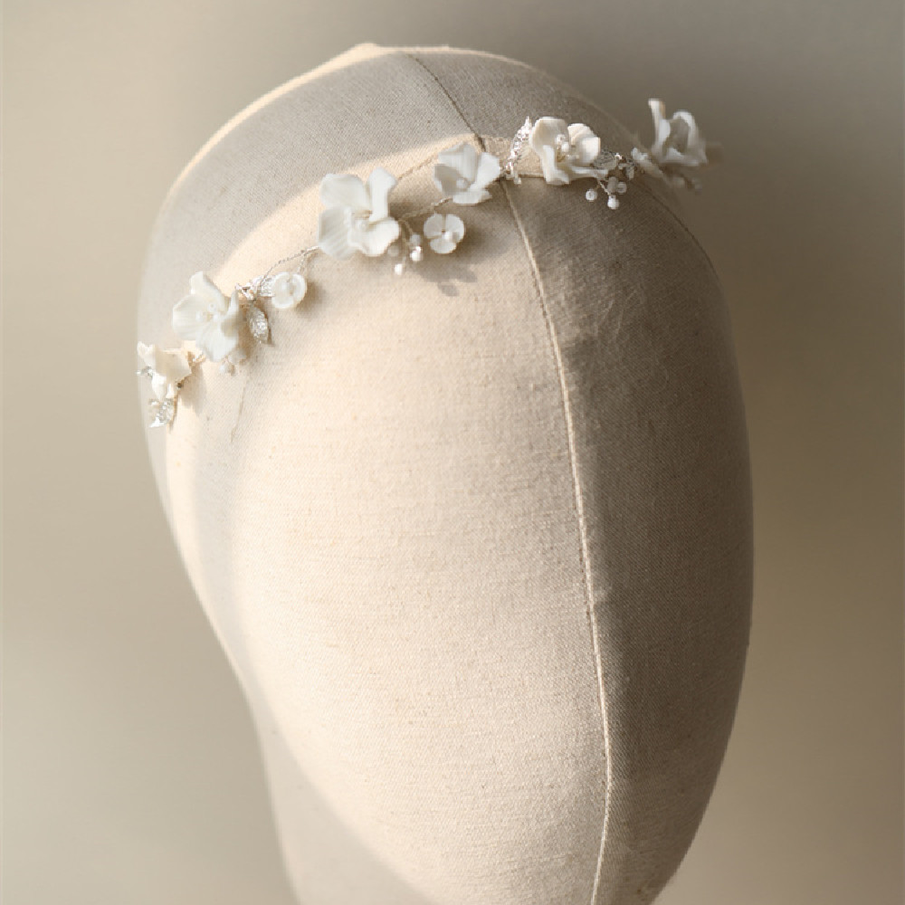 Fashion Ceramic Flower Hair Hoop