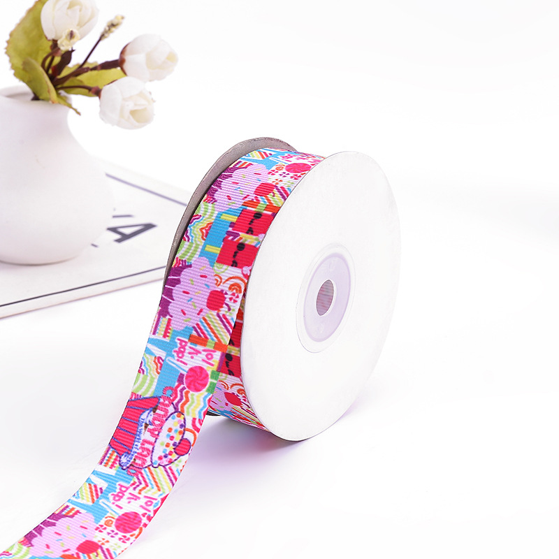 Title 6, Colorful Cartoon Printed Polyester Ribbon Thread