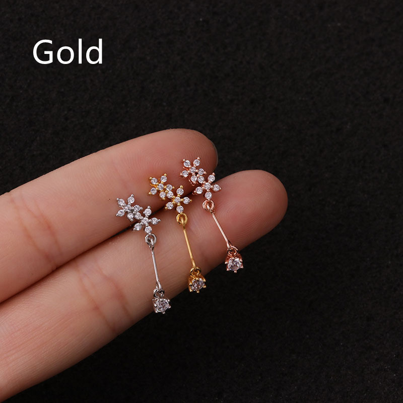 Stainless Steel Threaded Stud Piercing Jewelry