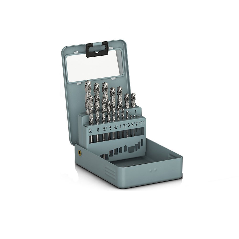 19Pcs HSS Drill Bit Set For Metal, Wood, Plastic With Case 1mm-10mm Bits Hi-Spec
