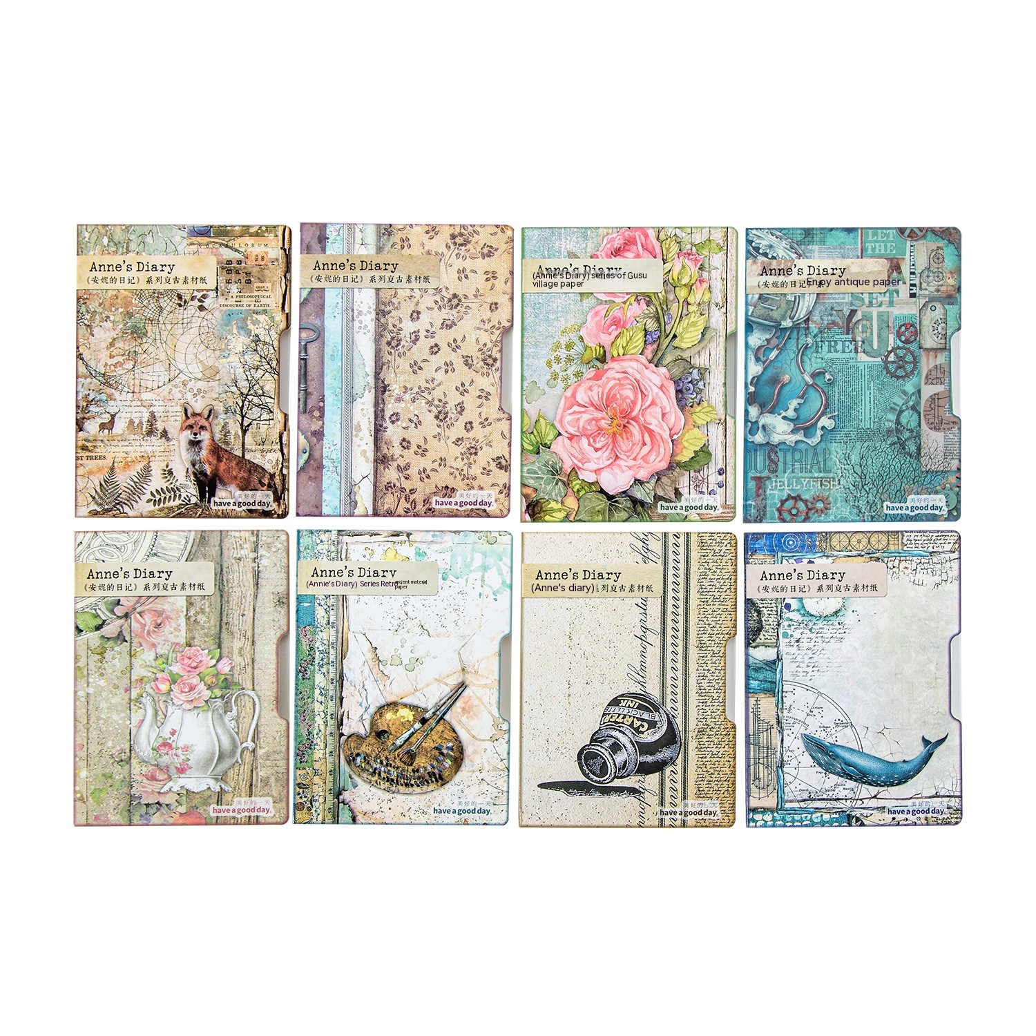 Anne’s Diary Series More Sizes Vintage Journal Decorated 30 Pieces