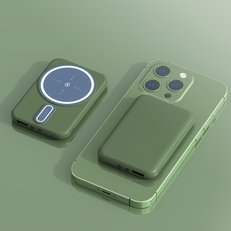 Customized Mini Magnetic Absorber Wireless Power Bank For Customers