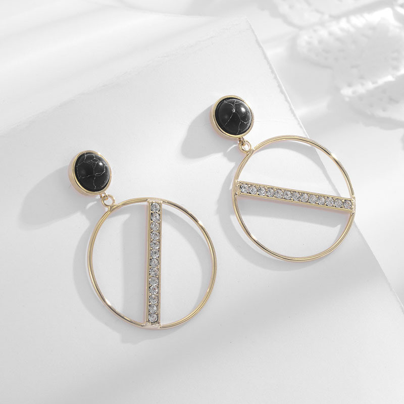 Personality Geometric Diamond S925 Silver Needle Earrings
