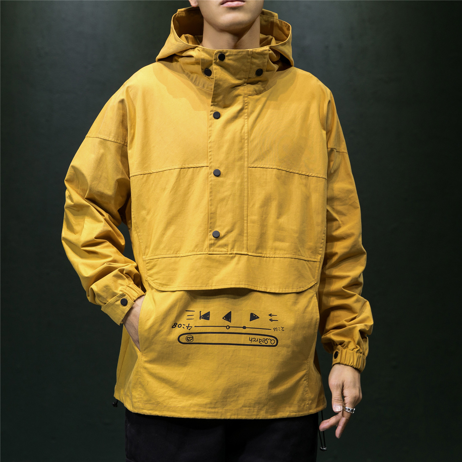 Title 7, Oversized hooded loose jacket