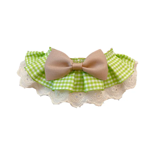 Cat Dog Bib Bow Tie Cute Accessories Light Green - Shop at LoveMi