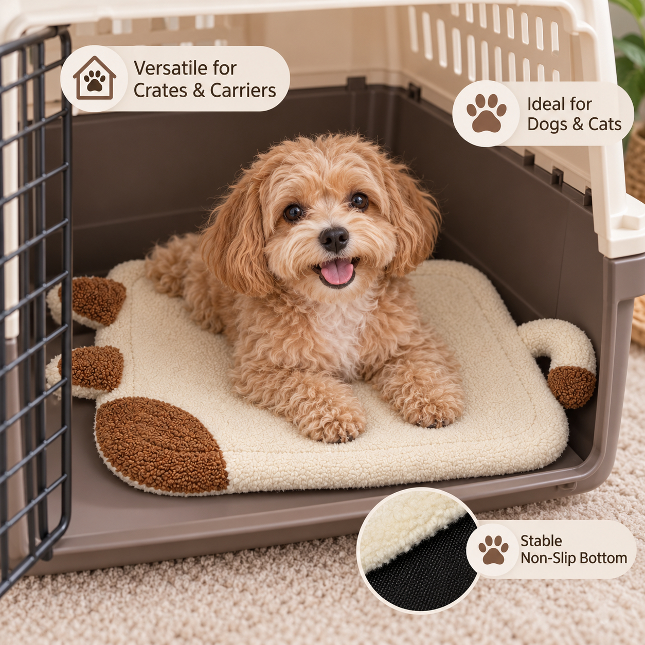 Thickened Lamb-Fleece Pet Mat  Washable  Chew-Resistant  And Anti-Slip Dog Bed  Durable   Scratch-Resistant  And Wear-Resistant Pet Cushion