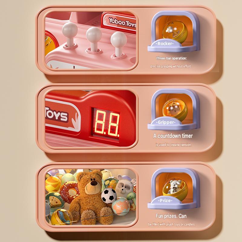 Popular Mini Home Claw Machine, Available In Rabbit And Dinosaur Designs, Perfect For Kids And Families.