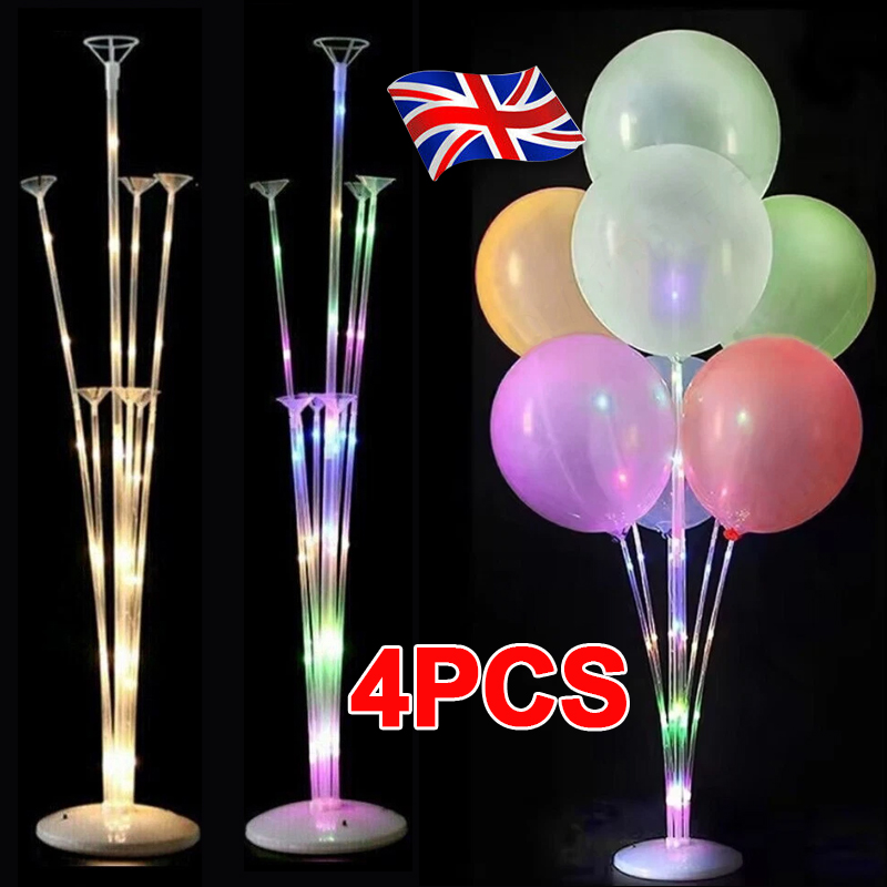 4x70cm LED Light Balloon Stand Holder Kit Support Base Table Wedding Party Decor