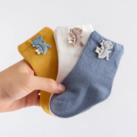 Cartoon Patch Children's Socks 3 Pairs Accessories