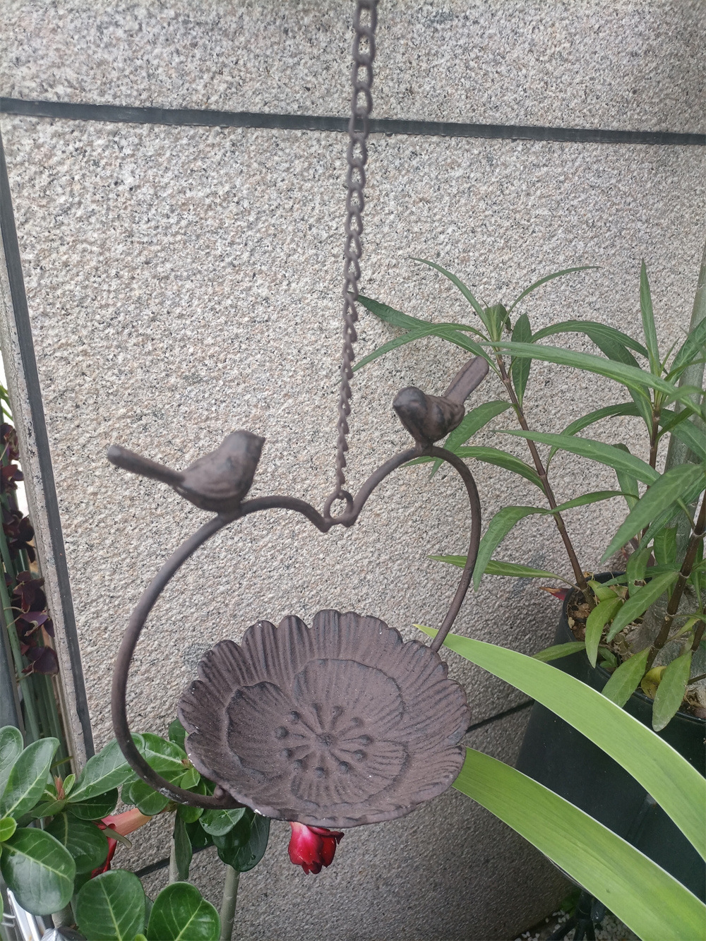 Title 3, Cast Iron Flowers Feeder Garden Decoration Orna...