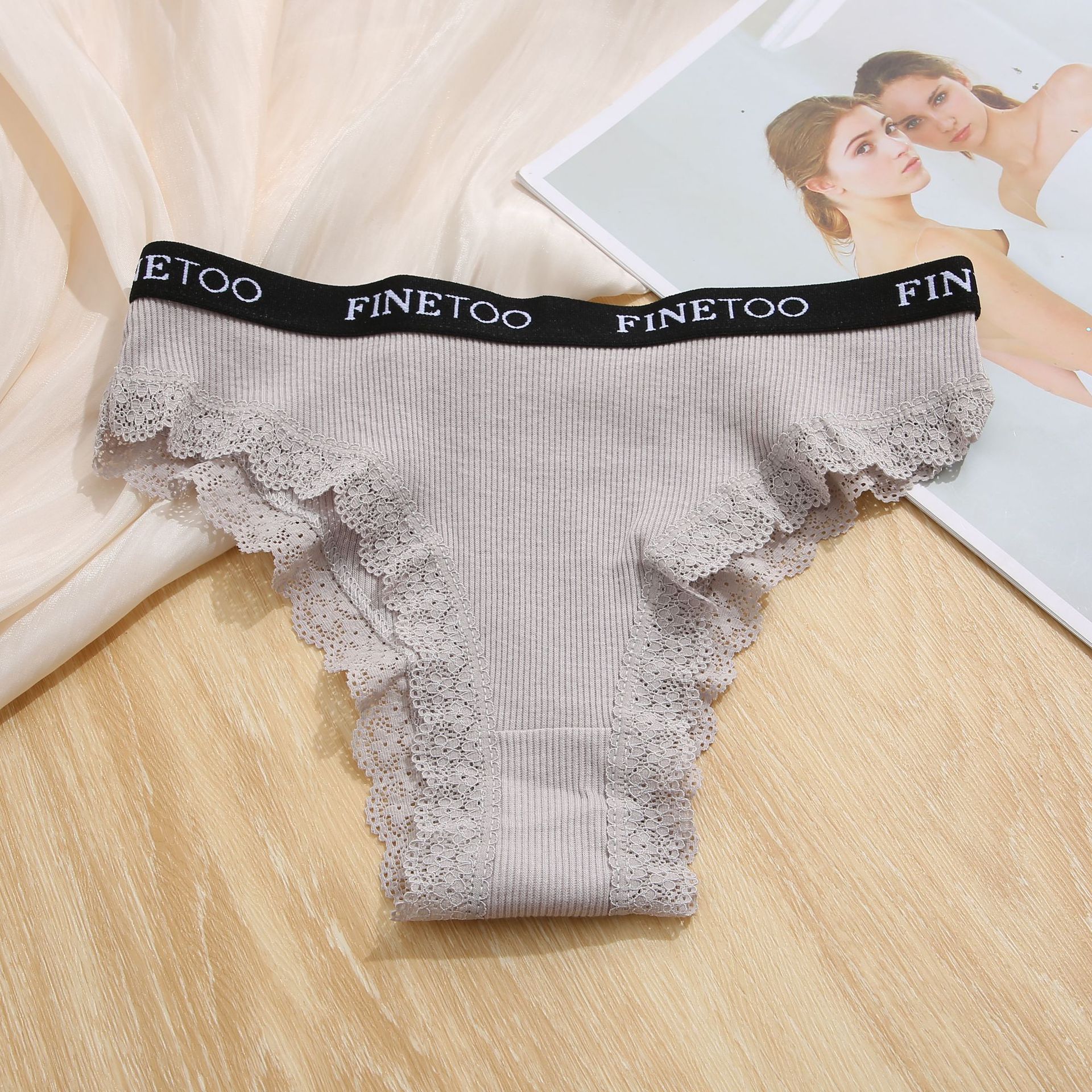 Title 4, Ladies Briefs High Slit Lace Panties