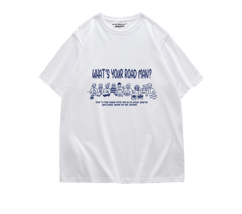 Title 2, Oversize Large Size Pure Cotton Short-Sleeved T...