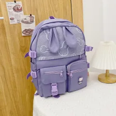 Cute Girl Backpack With Large Capacity And Light Shoulders - Purple - View 1