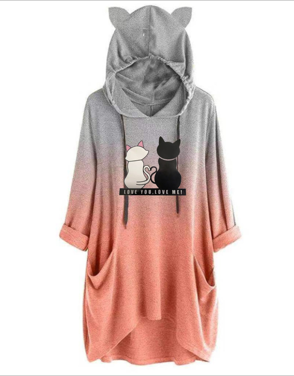 Title 5, Color-changing Double Cat Print Women