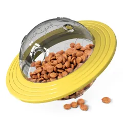 Dog Interactive Food Leaking Dispensing Treat Ball For Small Large Dogs Improve IQ Training Toy Puppy Slow Feed Dachshund Toy - Yellow - View 1