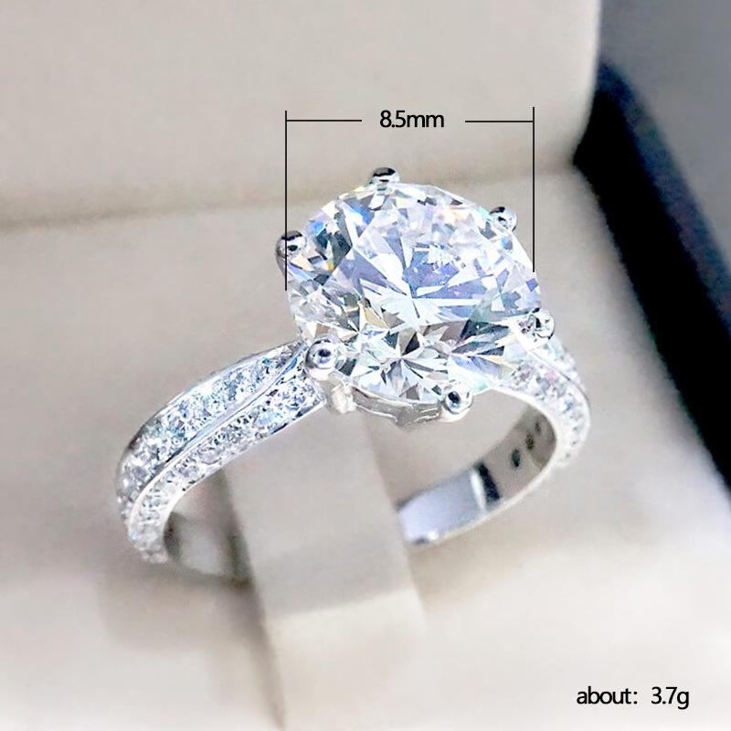 Copper Plated Platinum Zircon Ladies Ring