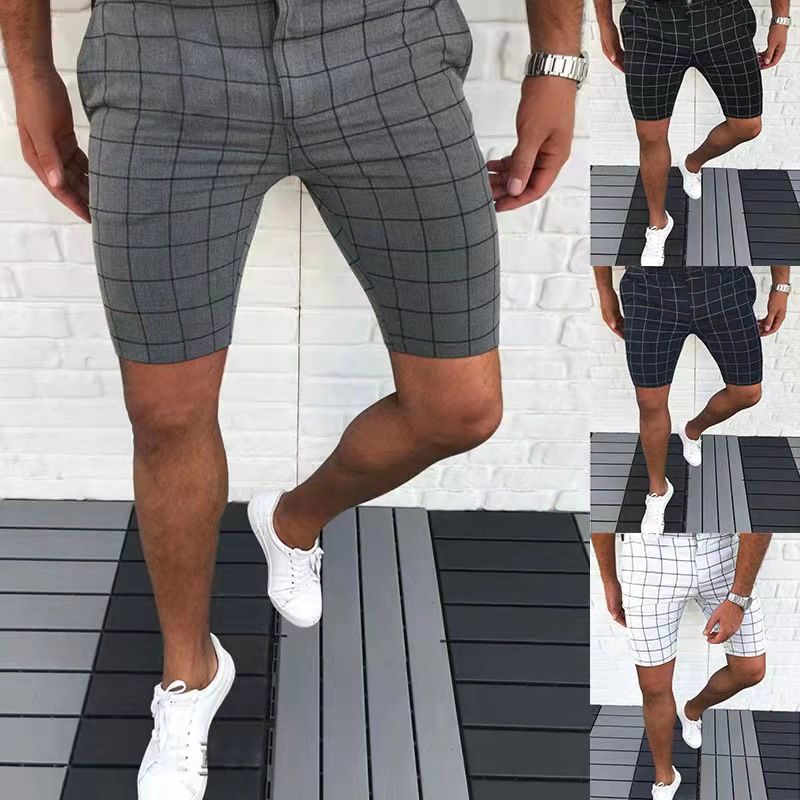 Summer Men's Plaid Casual Shorts