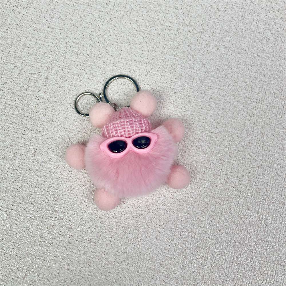 Hair Ball Lipstick Bag Bracelet Bracelet Key Chain Set