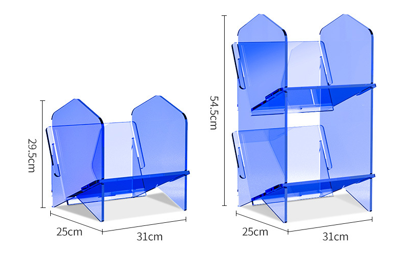 Title 7, Transparent Bookshelf Acrylic Storage Rack