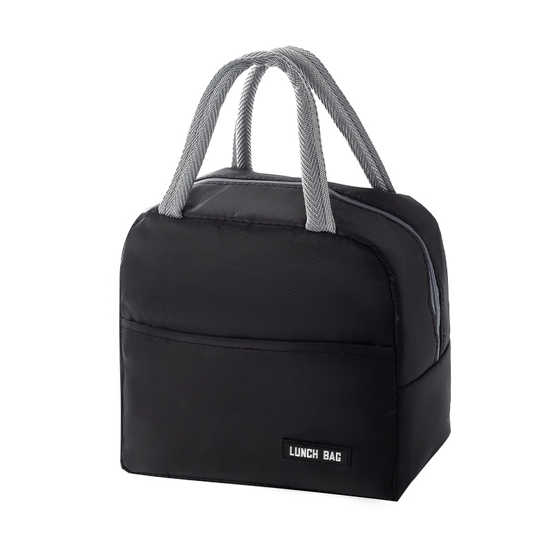 Solid Color Thickened Insulated Lunch Tote Bag, Portable Thermal Cooler Lunch Bag, Reusable Waterproof Food Carrier Bag, Leakproof Lunch Container Bag For Office Workers Students Picnic Travel — foto 5