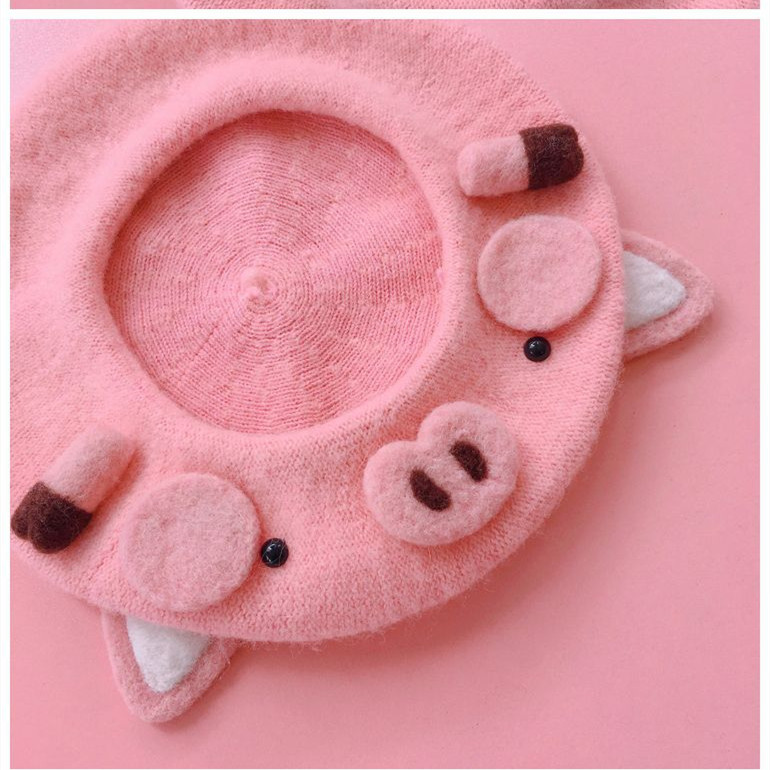 Exquisite Pig Girl Handmade Bud Hat