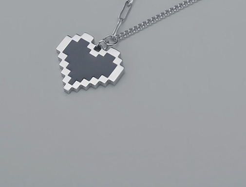 Korean Style Cold Wind Hollow Heart Double Necklace
