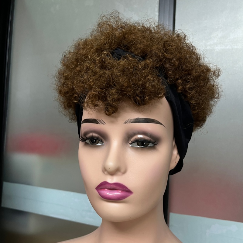 Human Hair, Brown Short Curly Wig, No Glue Required, Fluffyand Curly, Specially... 5